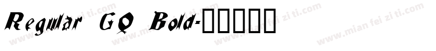 Regular GQ Bold字体转换
